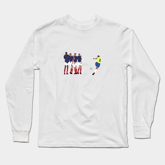 Roberto Carlos Impossible Goal Long Sleeve T-Shirt by Athilart